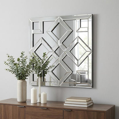 Interlocking Mirrored Squares With Lattice Design HomeRoots
