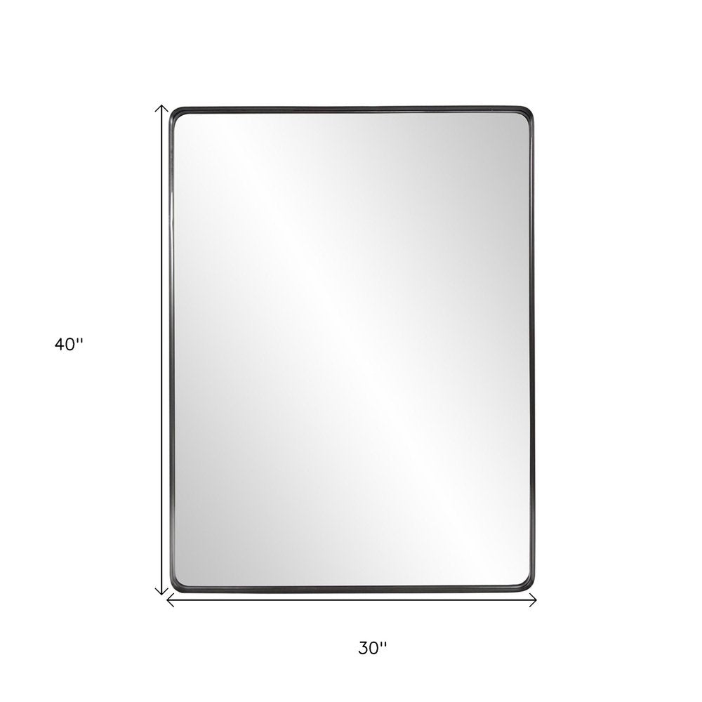 40" Black Metal Framed Accent Mirror HomeRoots