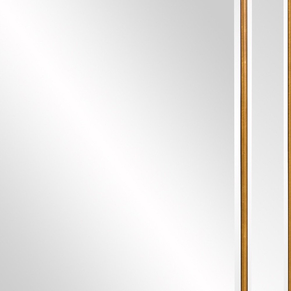 Recatngle Gold Leaf Mirror With Angled Corners Frame HomeRoots