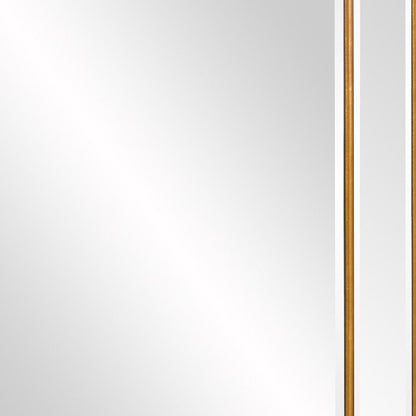 Recatngle Gold Leaf Mirror With Angled Corners Frame HomeRoots