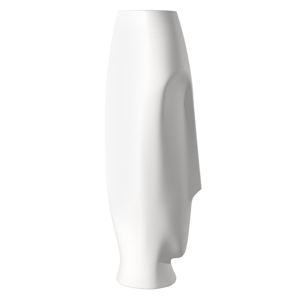 Set of Two Ceramic White Cylinder Table Vases HomeRoots
