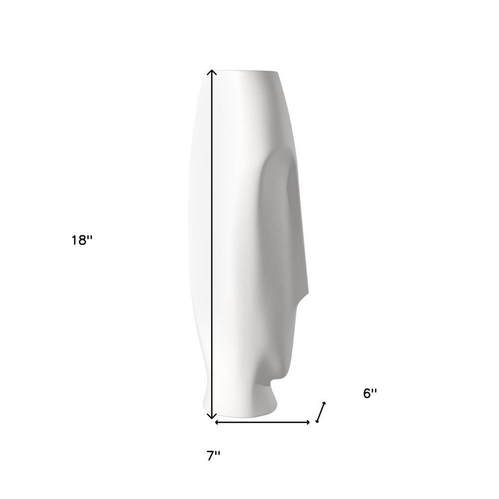 Set of Two Ceramic White Cylinder Table Vases HomeRoots