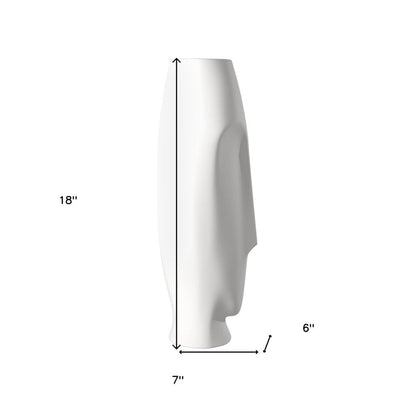 Set of Two Ceramic White Cylinder Table Vases HomeRoots