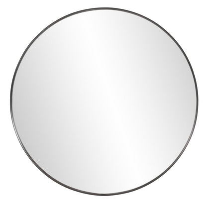 36" Black Round Framed Accent Mirror HomeRoots