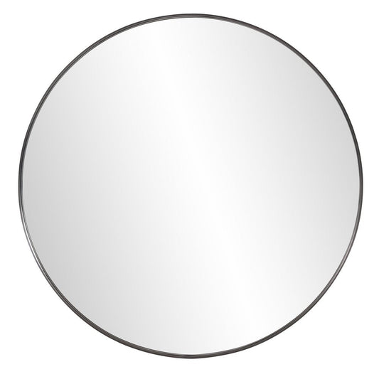 36" Black Round Framed Accent Mirror HomeRoots
