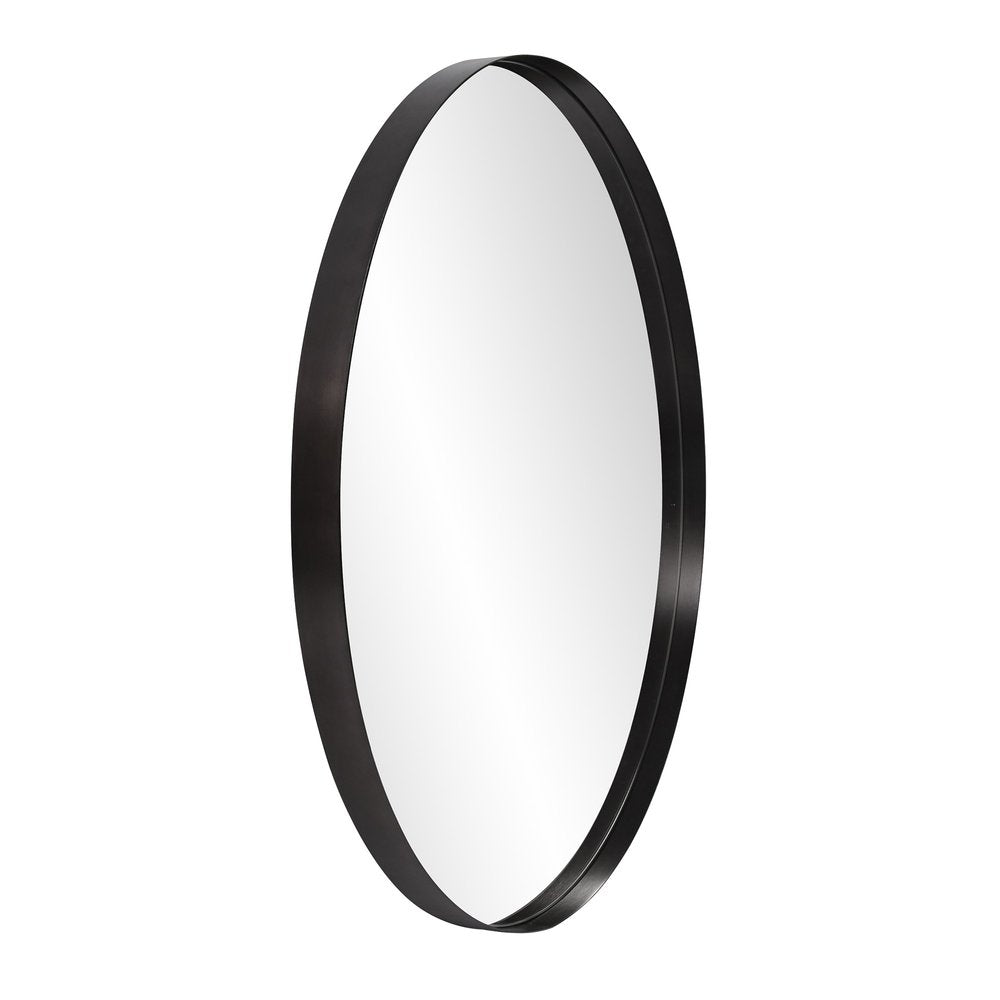 36" Black Round Framed Accent Mirror HomeRoots