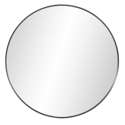 36" Black Round Framed Accent Mirror HomeRoots
