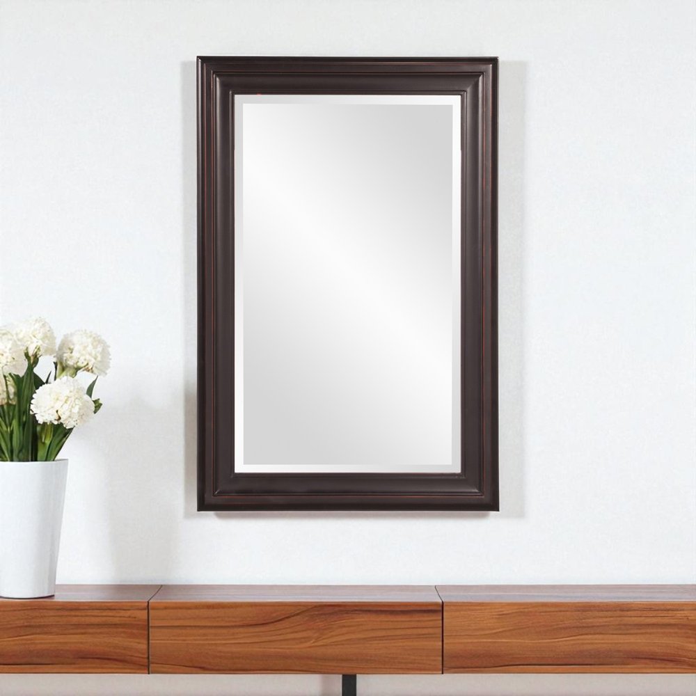 33" Bronze Wood Accent Mirror HomeRoots