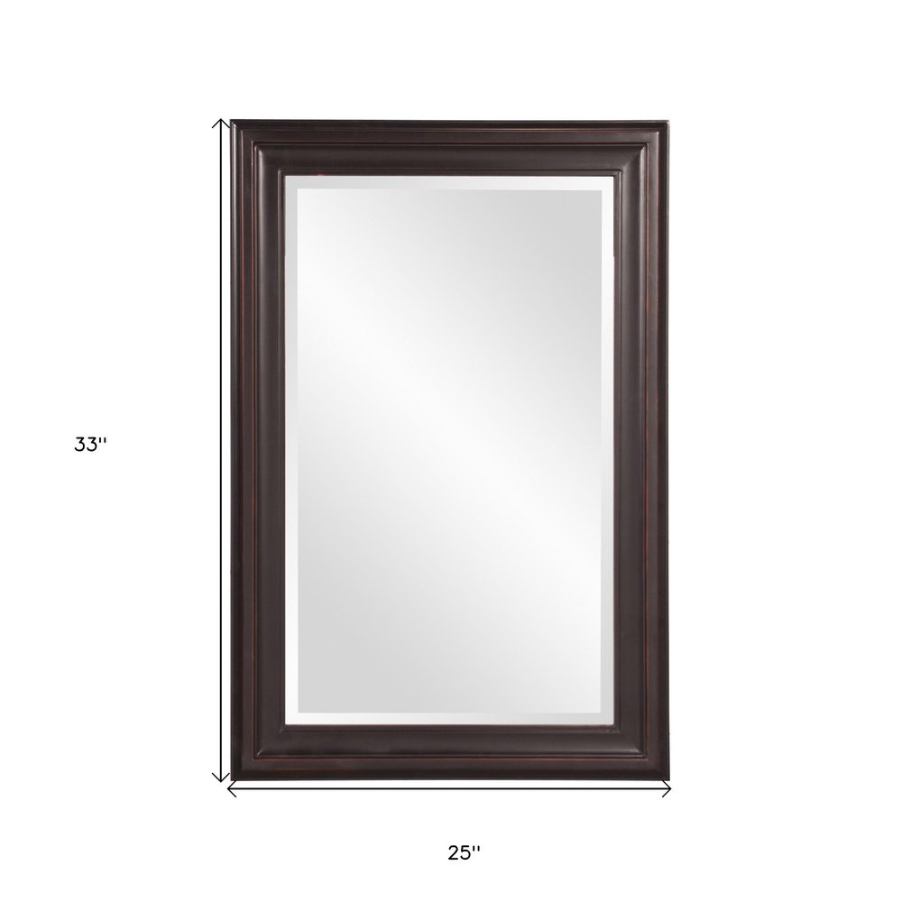 33" Bronze Wood Accent Mirror HomeRoots