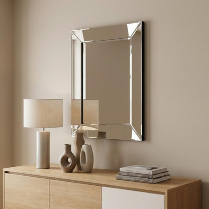 24" Clear Beveled Edge Frame Accent Mirror HomeRoots