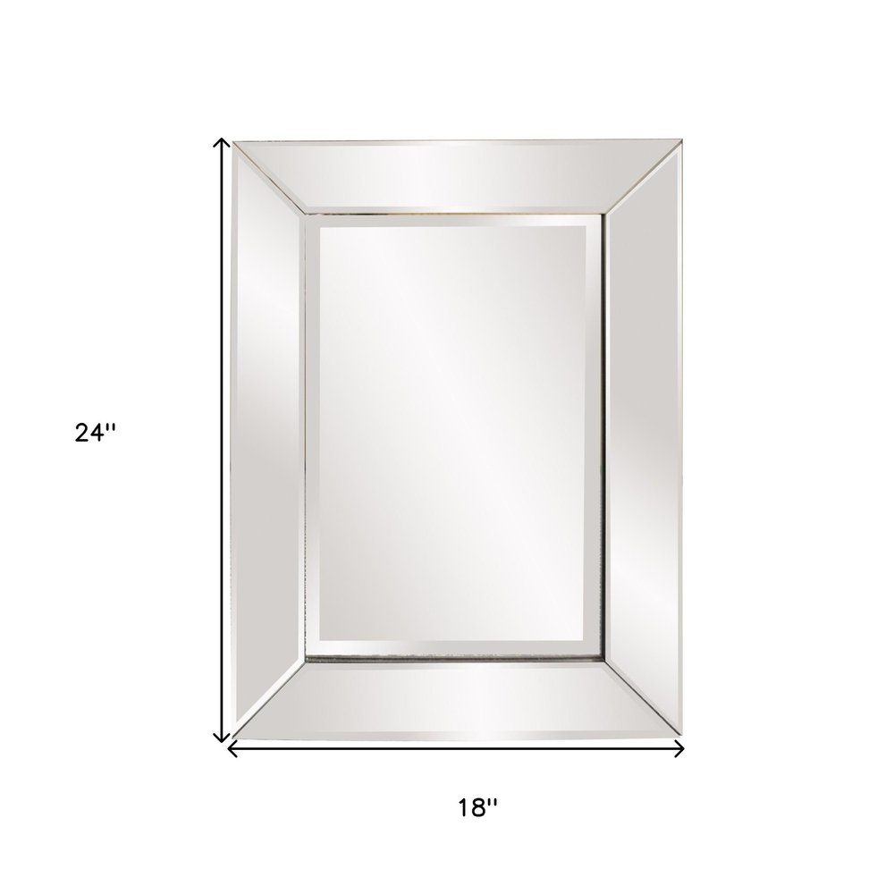 24" Clear Beveled Edge Frame Accent Mirror HomeRoots