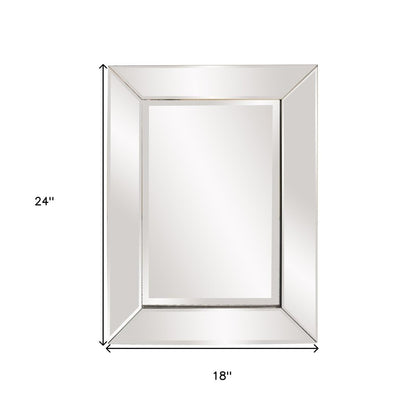 24" Clear Beveled Edge Frame Accent Mirror HomeRoots