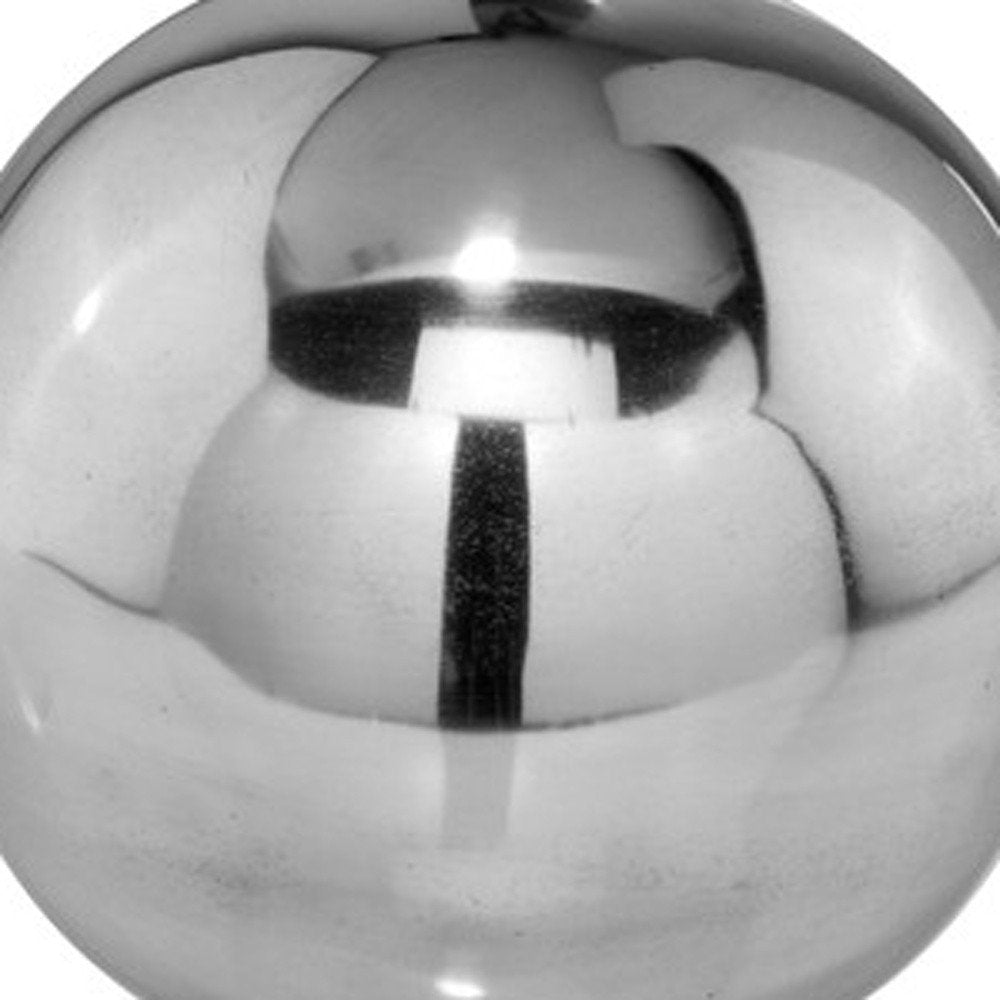 3" Silver Metal Decorative Orb HomeRoots