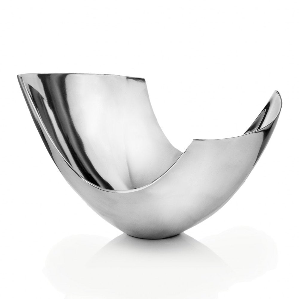 Set of Two Mod Aluminum Scoop Centerpiece Bowls HomeRoots
