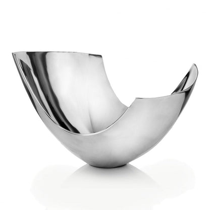Set of Two Mod Aluminum Scoop Centerpiece Bowls HomeRoots