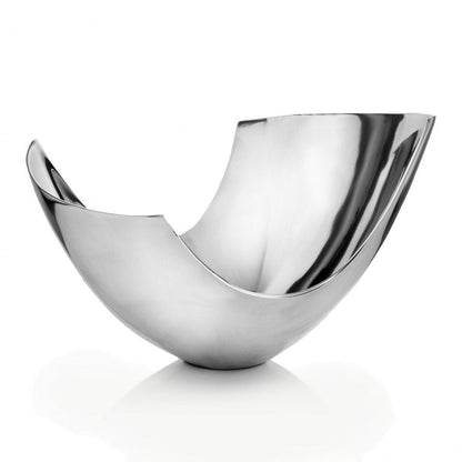 Set of Two Mod Aluminum Scoop Centerpiece Bowls HomeRoots