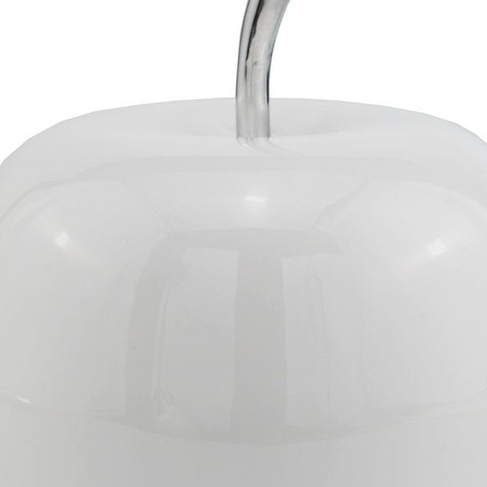 13" White Aluminum Decorative Apple Tabletop Sculpture HomeRoots