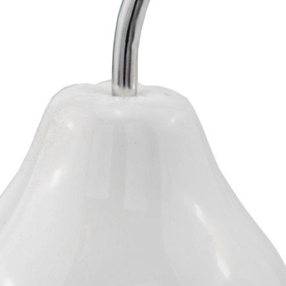White Medium  Pear Shaped Aluminum Accent Home Decor HomeRoots