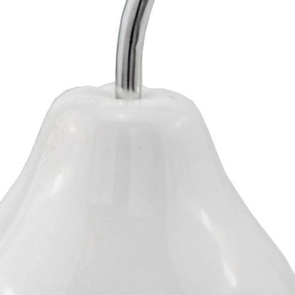 White Medium  Pear Shaped Aluminum Accent Home Decor HomeRoots
