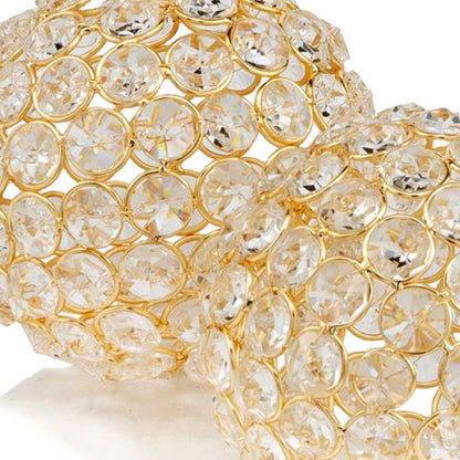 Set Of 2  4" Polished Spheres In Brilliant Shiny Luster Finished And Golden Frame HomeRoots