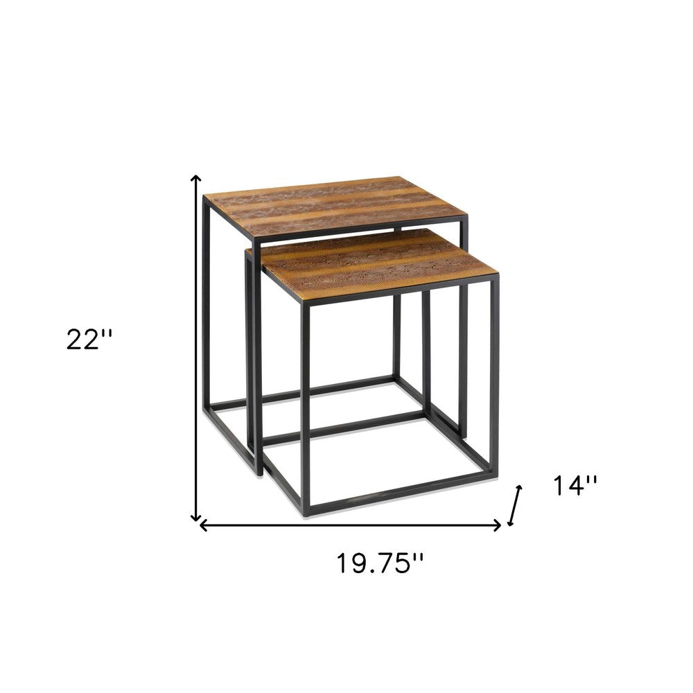 22" Black And Brown Resin End Table HomeRoots