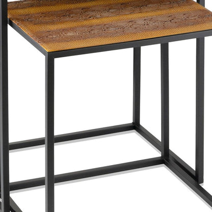 22" Black And Brown Resin End Table HomeRoots