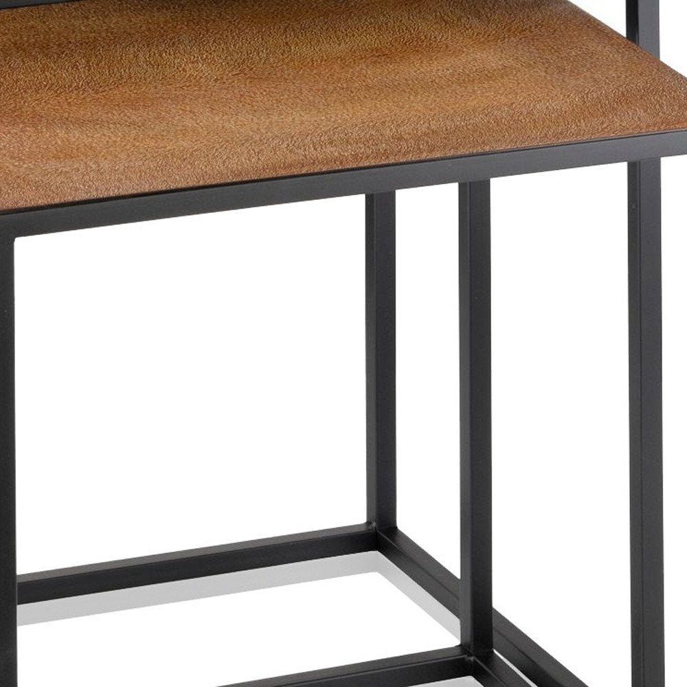 22" Black And Brown Resin End Table HomeRoots