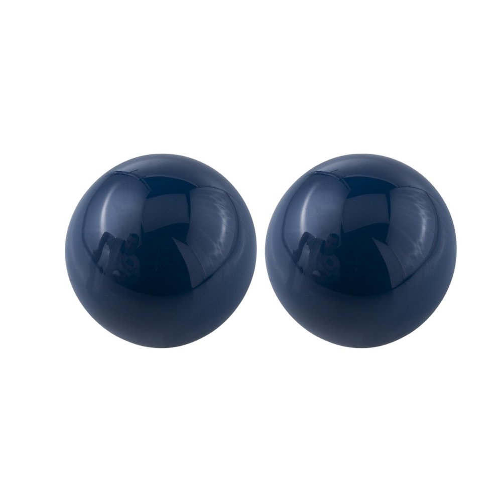 Set Of 2 Blue Aluminum Decorative Spheres 3' HomeRoots