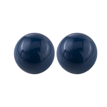 Set Of 2 Blue Aluminum Decorative Spheres 3' HomeRoots