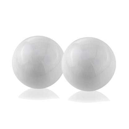 3" White Aluminum Decorative Orb Tabletop Sculpture HomeRoots
