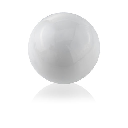 3" White Aluminum Decorative Orb Tabletop Sculpture HomeRoots
