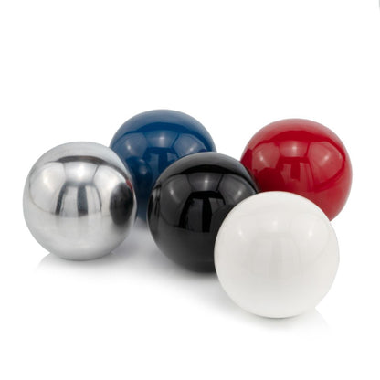 3" White Aluminum Decorative Orb Tabletop Sculpture HomeRoots
