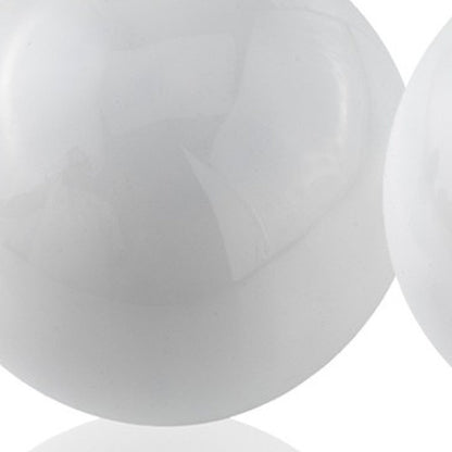 3" White Aluminum Decorative Orb Tabletop Sculpture HomeRoots