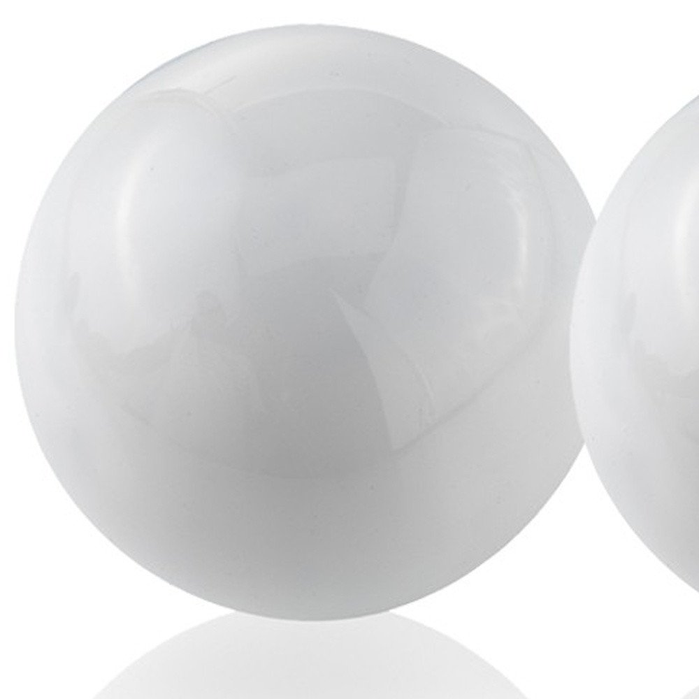 3" White Aluminum Decorative Orb Tabletop Sculpture HomeRoots