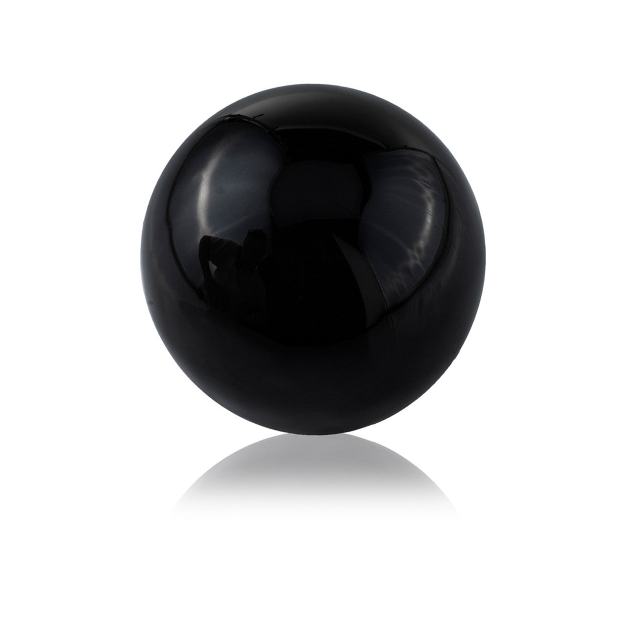 3" Black Enameled Aluminum Decorative Sphere HomeRoots