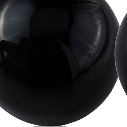 3" Black Enameled Aluminum Decorative Sphere HomeRoots