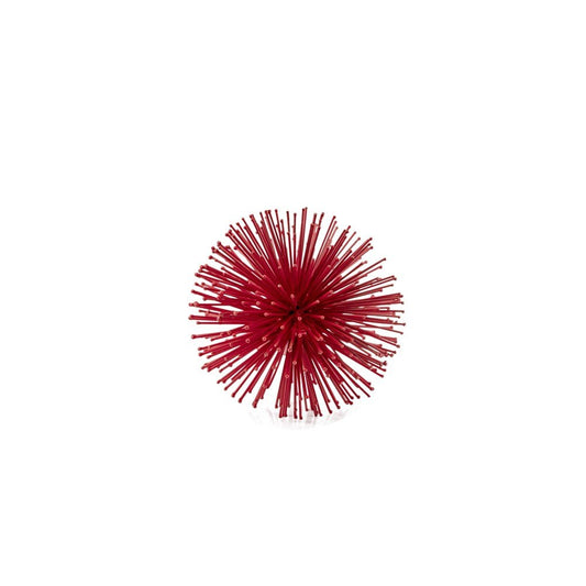 6" Red Metal Spiky Sphere HomeRoots