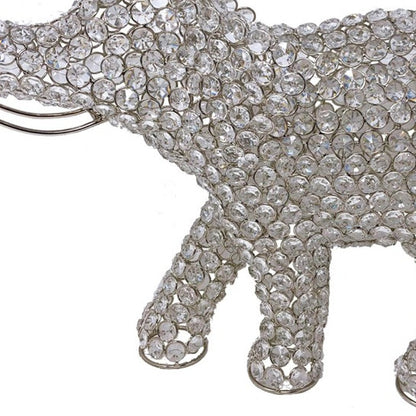 15" Silver Faux Crystal and Silver Tabletop Sculpture HomeRoots