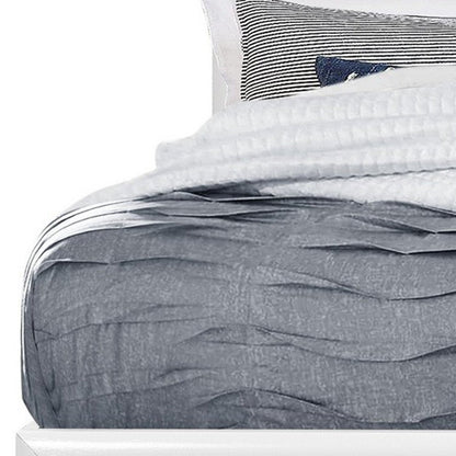 White Solid Wood Lighted Full Bed Frame With Drawers HomeRoots