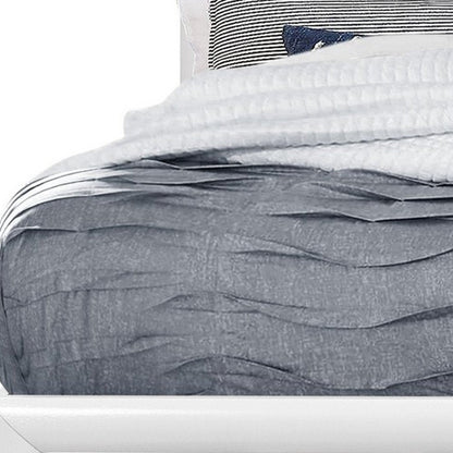 Solid Wood Queen White Eight Drawers Bed HomeRoots