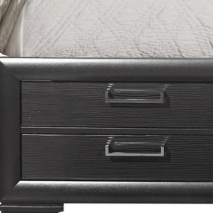 Solid Wood Full Gray Eight Drawers Bed HomeRoots