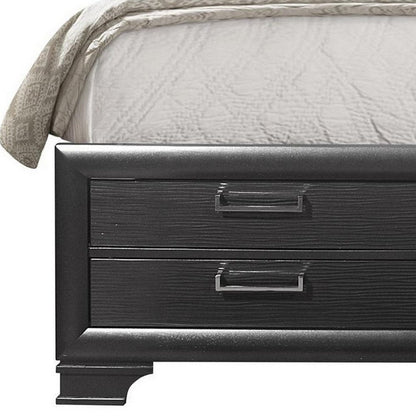 Solid Wood Full Gray Eight Drawers Bed HomeRoots