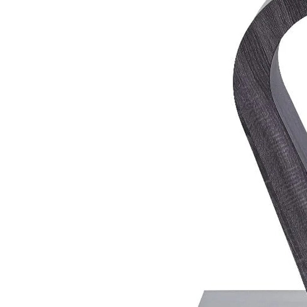 71" Clear And White and Gray Glass And Stainless Steel Pedestal Base Dining Table HomeRoots