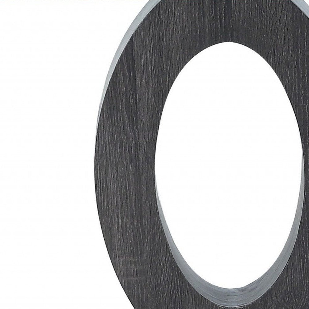 20" White, Grey And Clear Glass Oval End Table HomeRoots