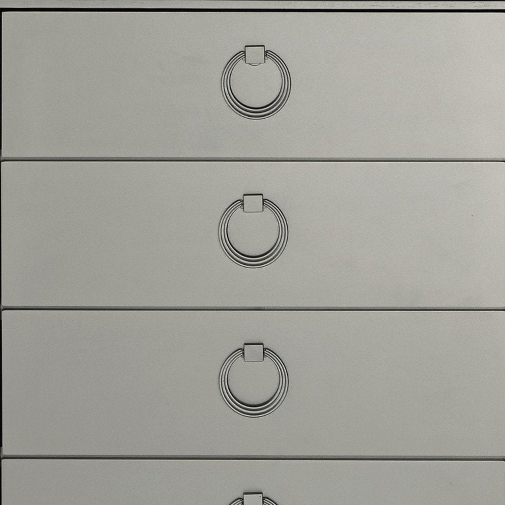 58" Silver Solid Wood Six Drawer Double Dresser — view 9