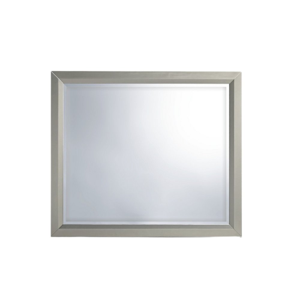 36" Silver Framed Dresser Mount Mirror — view 1