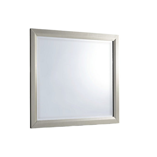 36" Silver Framed Dresser Mount Mirror