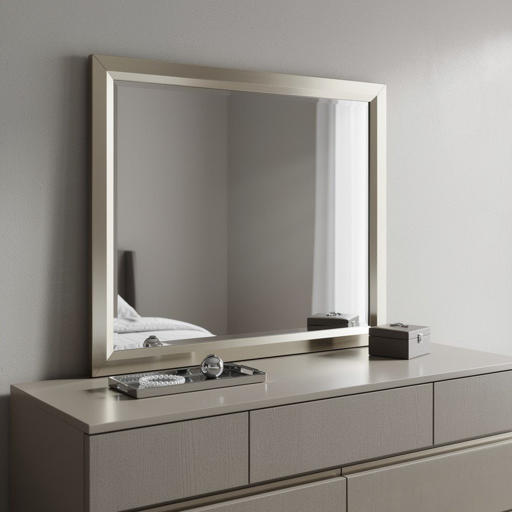 36" Silver Framed Dresser Mount Mirror HomeRoots