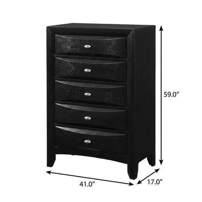 59" Black Solid Wood Eight Drawer Double Dresser HomeRoots