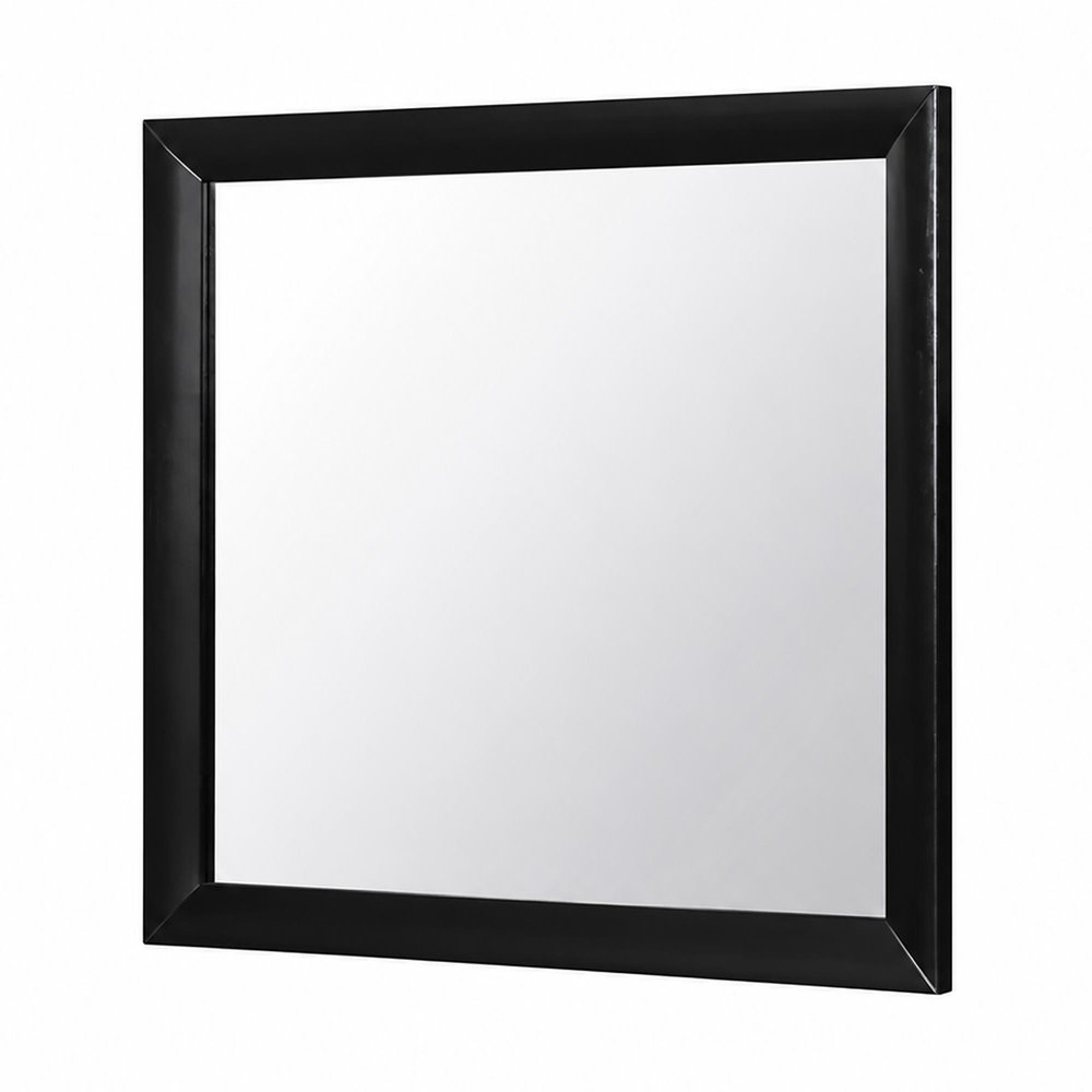 35" Black Wood Framed Accent Mirror — view 4